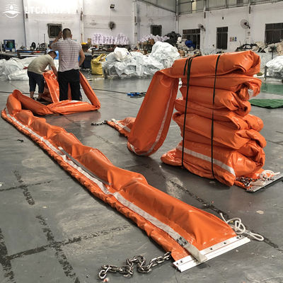 Литонг на заказ Высококачественная 600 гсм ПВК ткань Предотвращение разливов топливного масла Плавающий сдерживающий масла бум